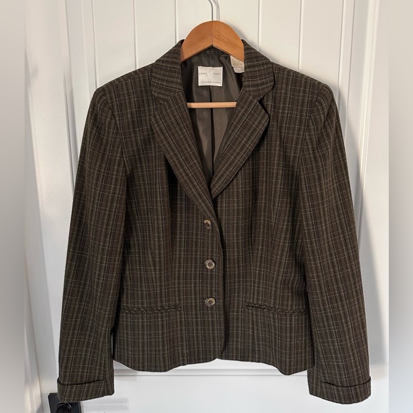 Emma & James A Liz Claiborne Co. Plaid embroidered Skirt suit Sz 8 - Picture 2 of 15